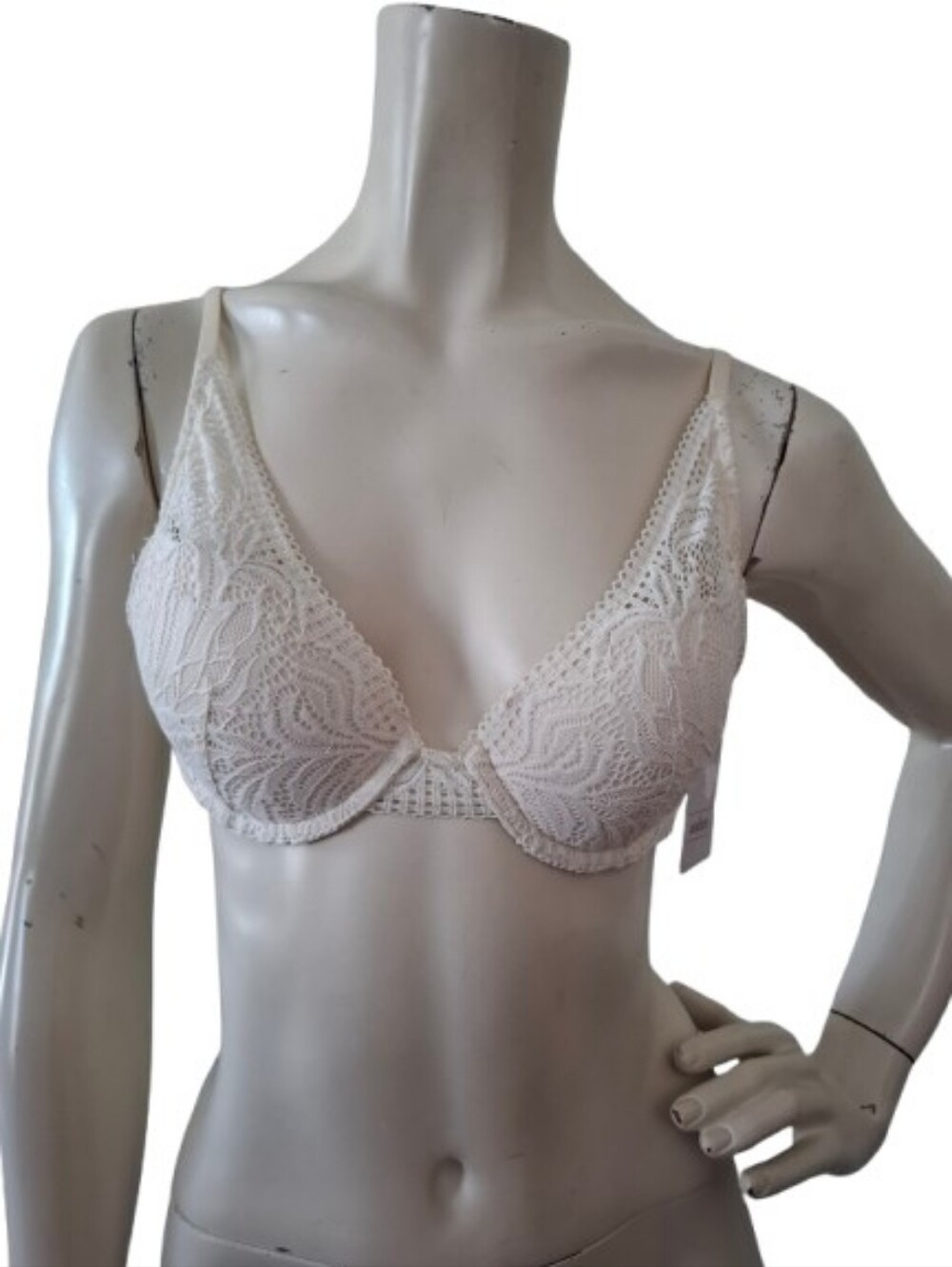 Auden Lace Push-up Bra 34A Off-White NEW
